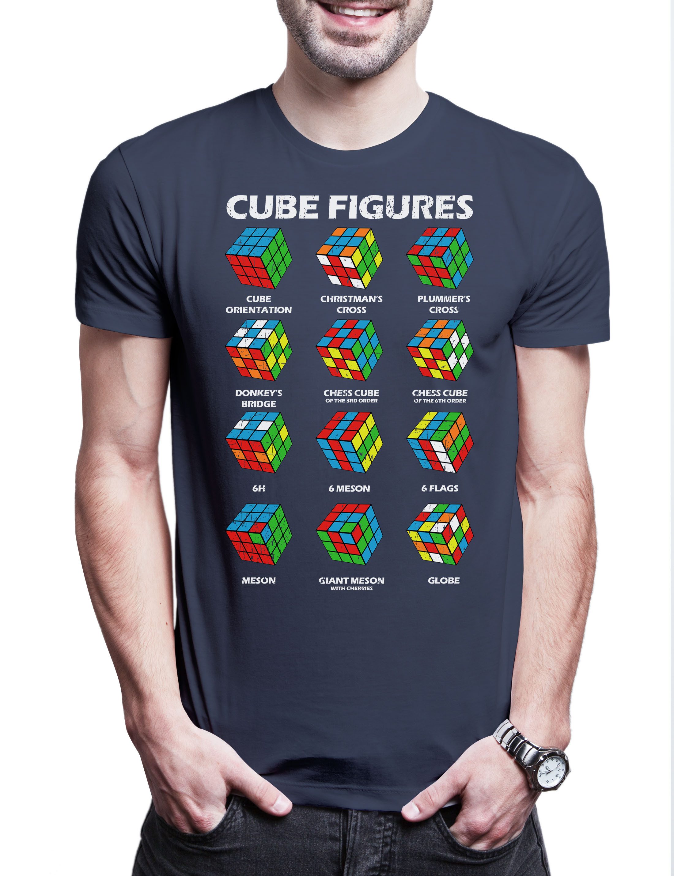 Urban Backwoods Print-Shirt Cube Figures II günstig online kaufen