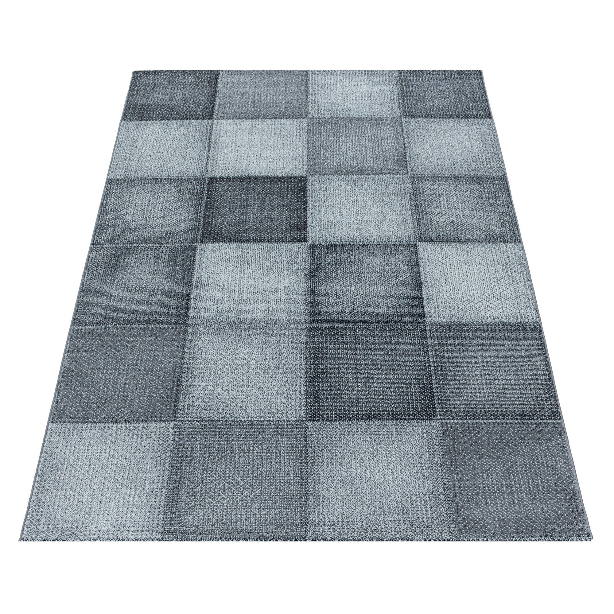 Frisé-Teppich Teppich Kariert Kariert Modern Carpetsale24, Wohnzimmer Kurzflor Design, größen Läufer, 8 mm, Design Höhe: verschidene