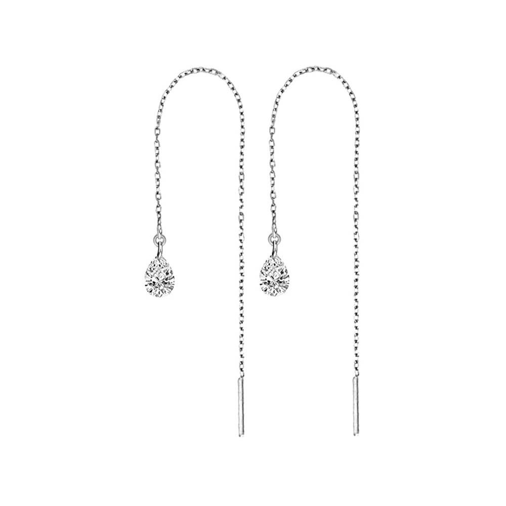 viva-adorno Paar Ohrhänger Durchzieher Ohrringe Kettenohrringe Ketten Kette günstig online kaufen