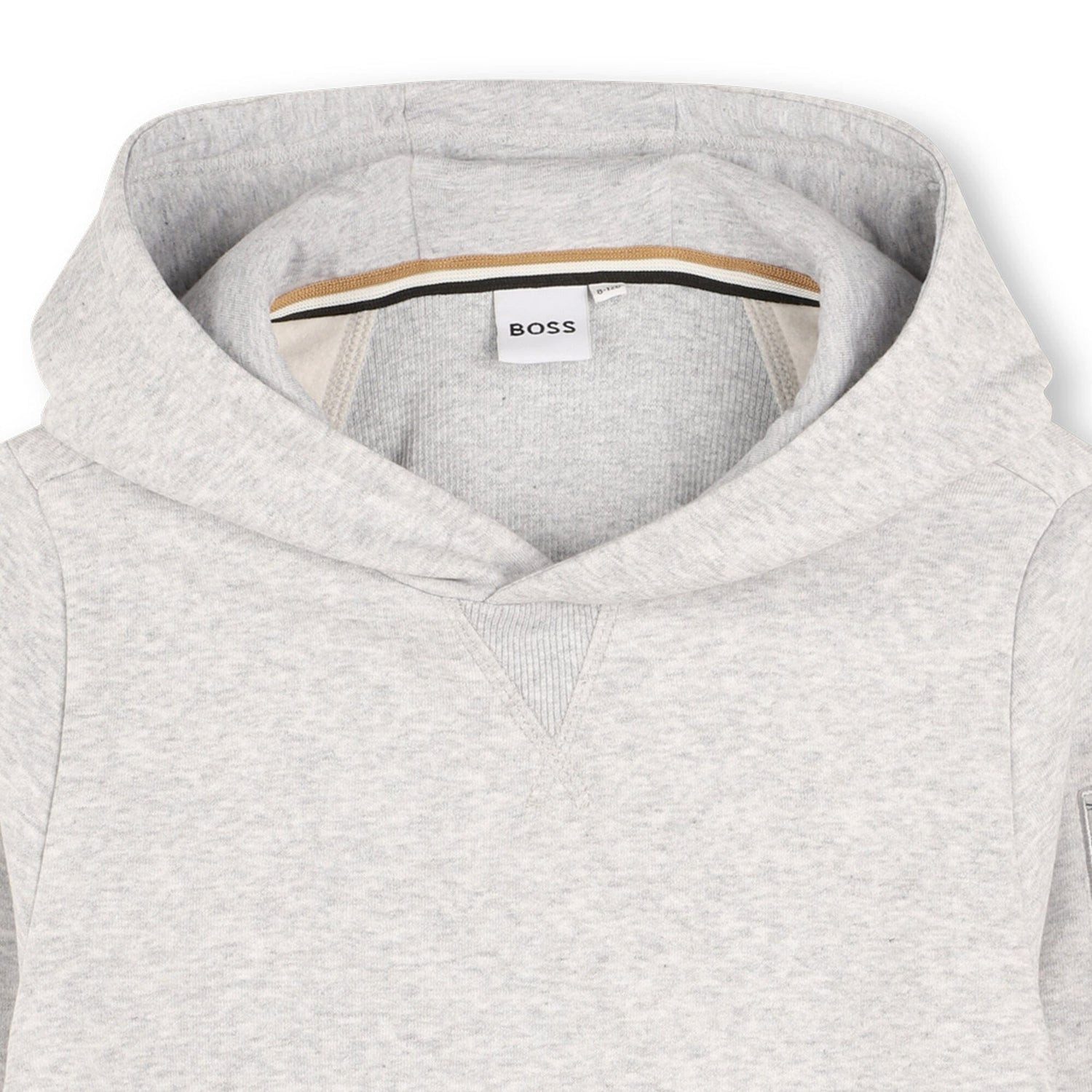 BOSS Hoodie BOSS Kids Kapuzenpullover meliertes Grau