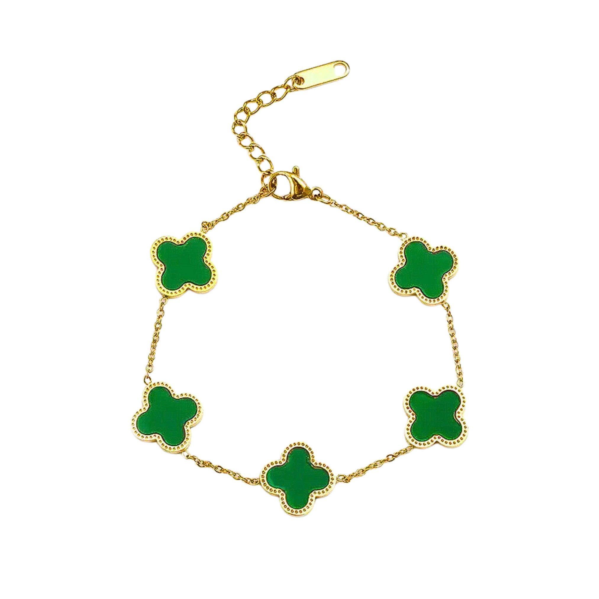 GOLDKLEIN Goldarmband Edelstahl vergoldet Blume verschiedene Farben, Damen, günstig online kaufen