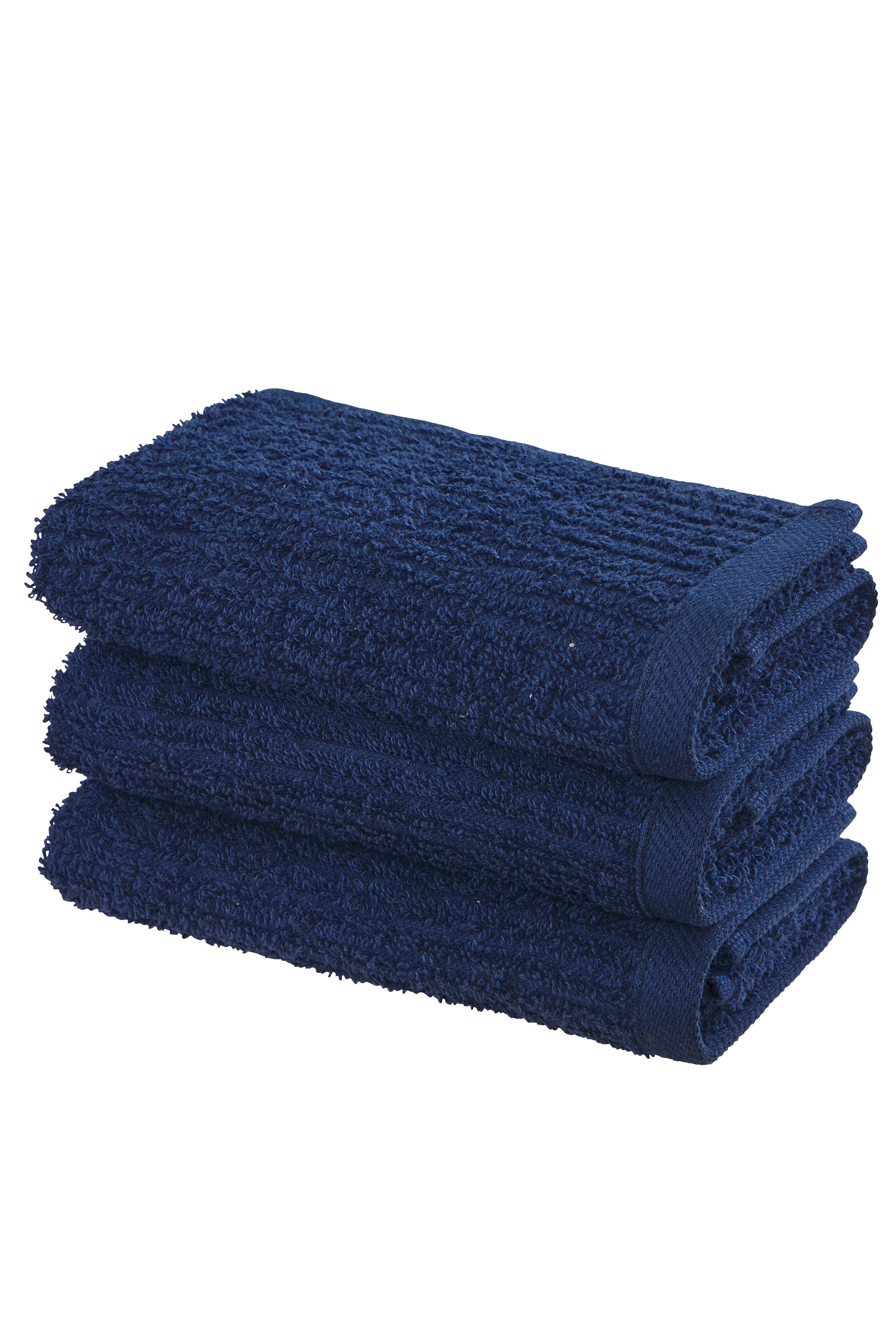 OTTO home Gästehandtücher Riva, 30x50, Premium Handtücher, 500 gr/m², Webfrottier (3-St), Hoch-Tief-Struktur, Streifen, weich, 5 Jahre Garantie