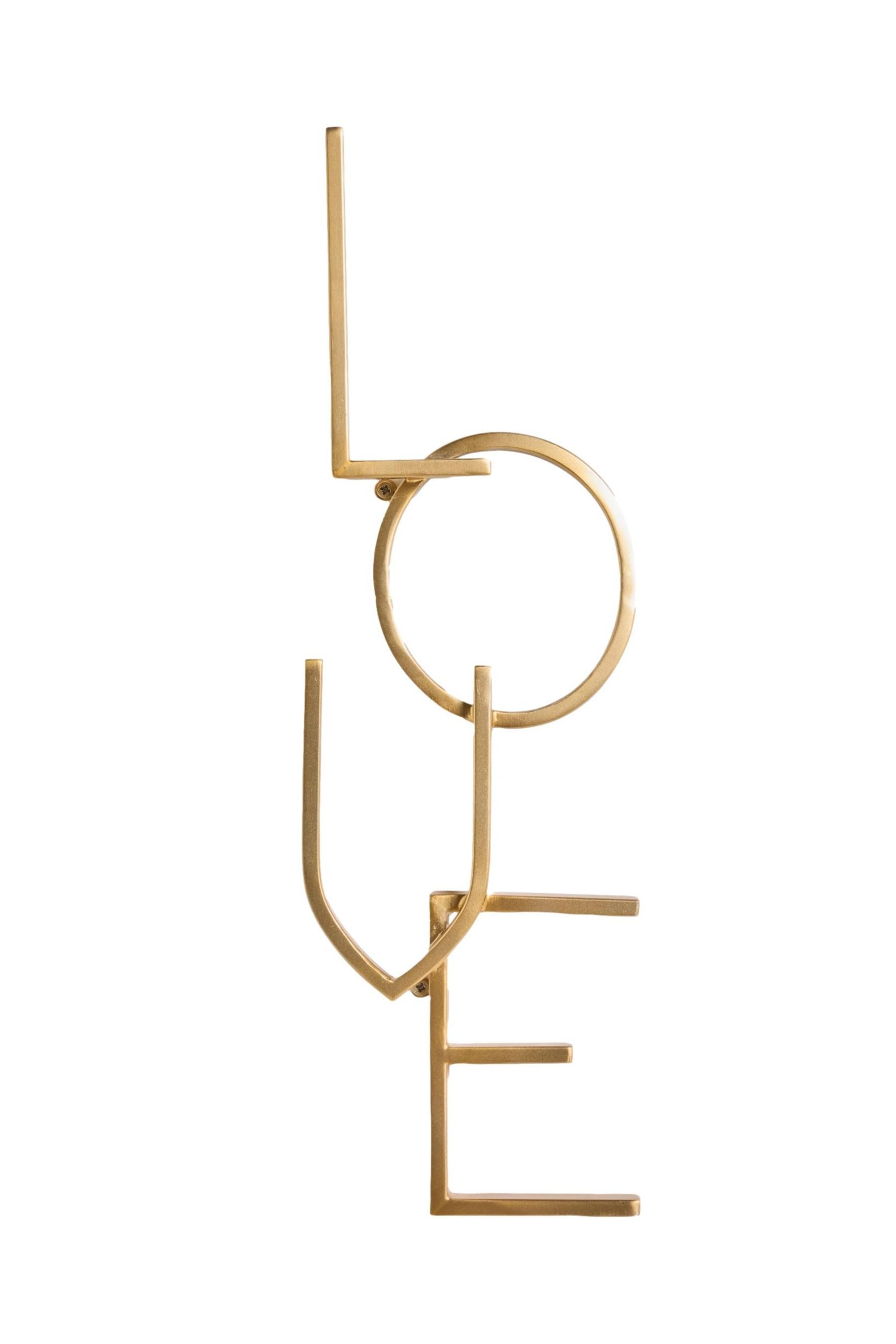 Wanddekoobjekt Metallene Wandplakette „LOVE“