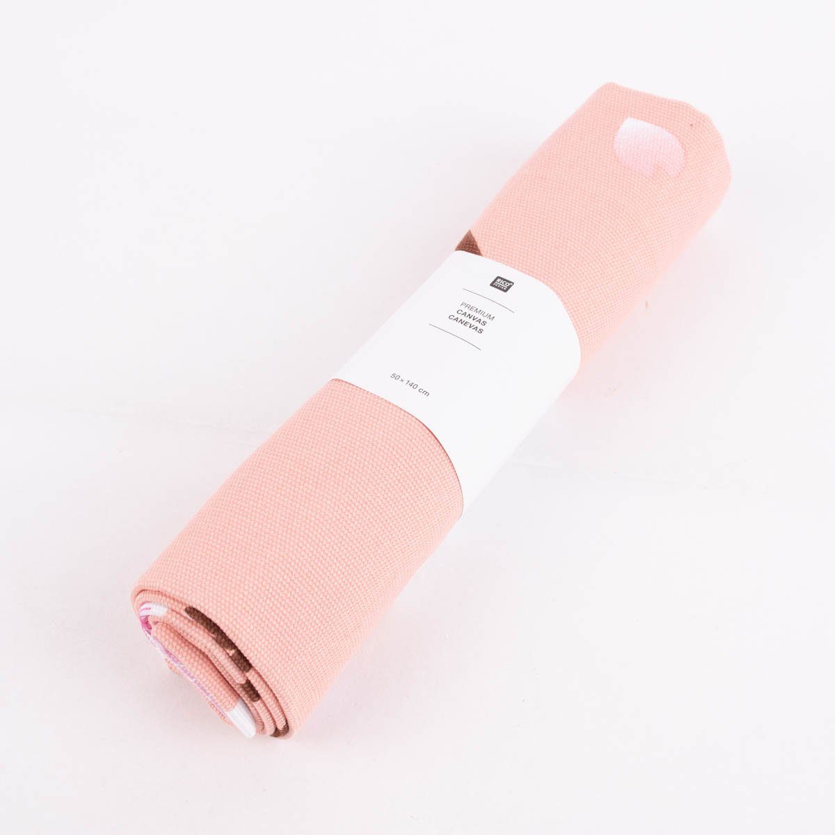 Rico Design Stoff Rico Design Canvas Baumwollstoff Kirschblüten pfirsich rosa 50x140cm