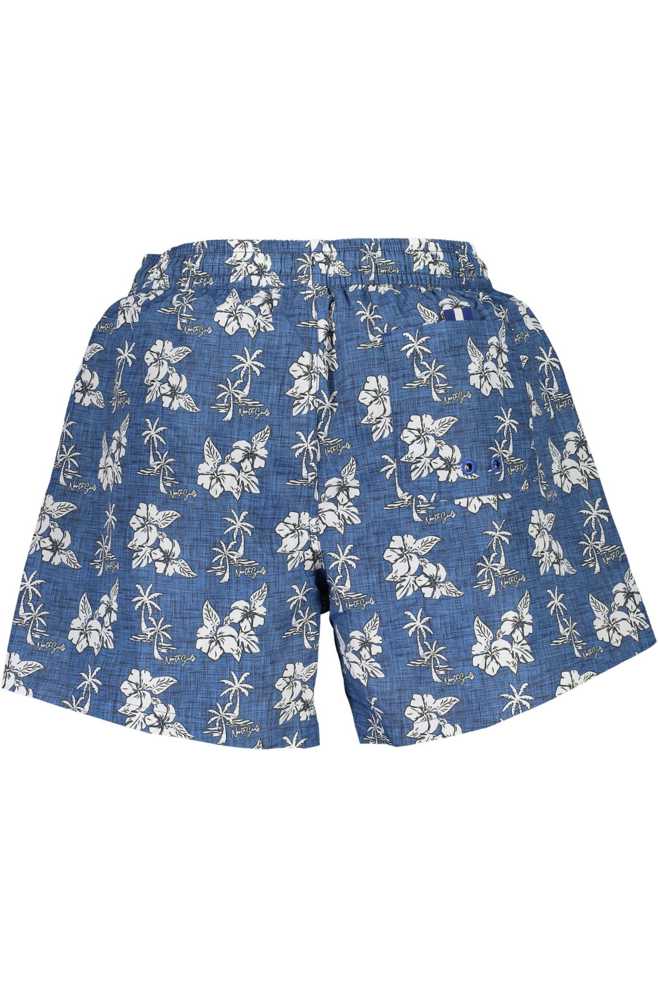 North Sails Badeshorts Herren-Badehose Blau: Gemustert, Bio-Baumwolle, Bequemer Sitz