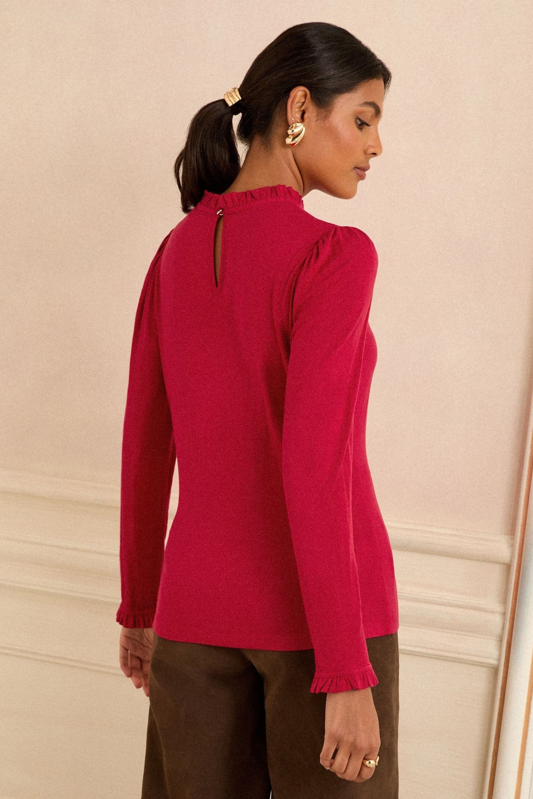 Love & Roses Langarmbluse Love & Roses Jersey-Oberteil mit Rüschen, Regular günstig online kaufen