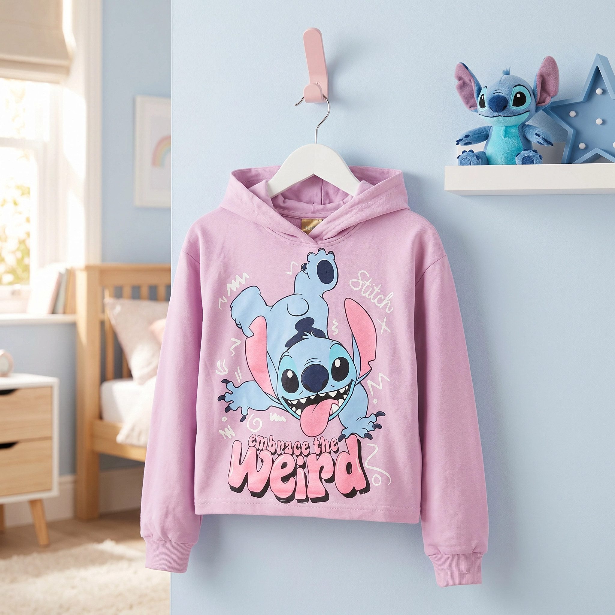 Disney Hoodie Disney Lilo u Stitch Mädchen Hoodie Kapuzenpullover Pullover 100% Baumwolle, Gr. 134 bis 176 – Bild 4 von 5
