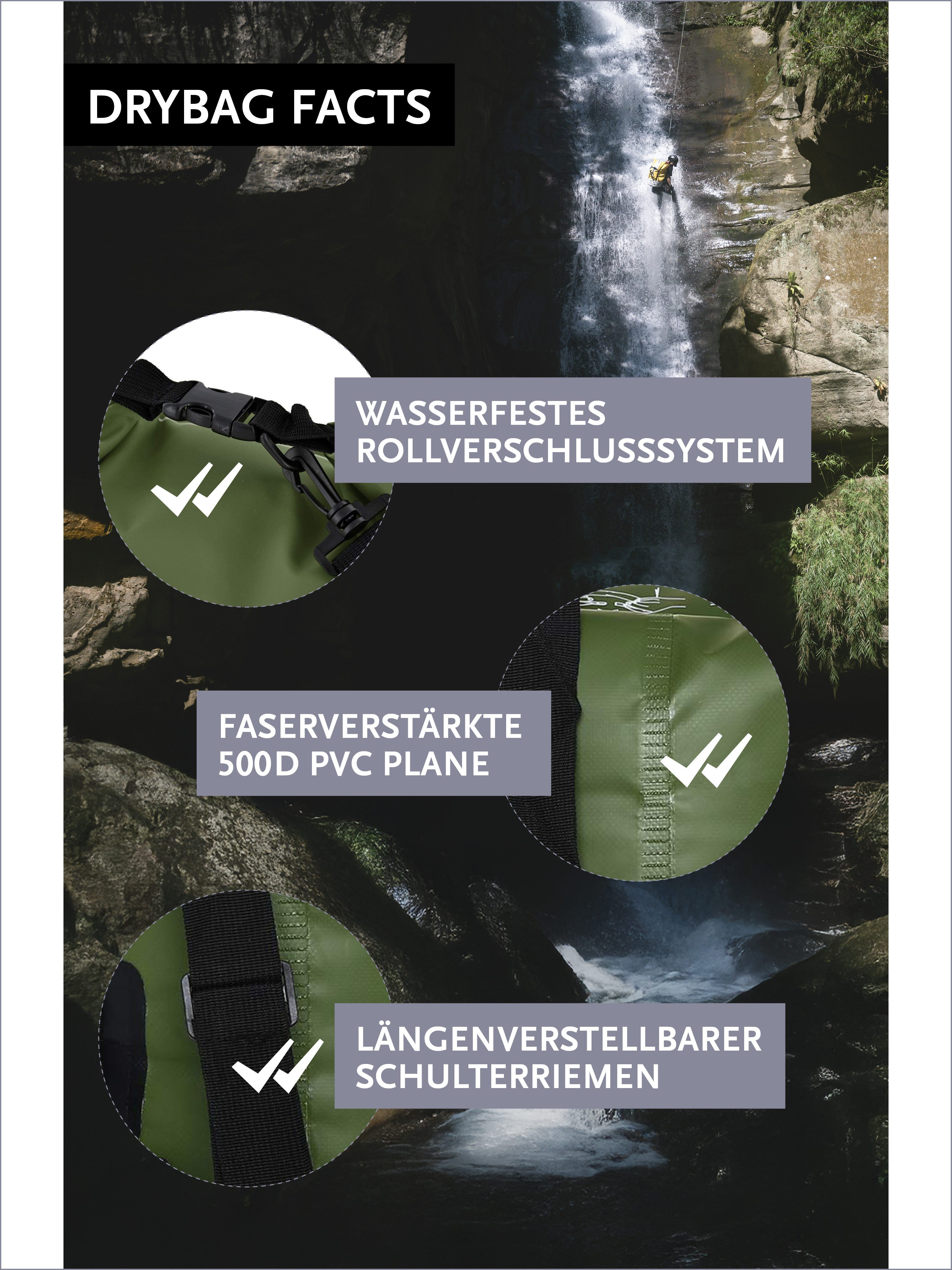 DonDon Drybag Beutel Trockentasche Trockenbeutel (1-tlg), wasserdichter outdoor Drybag – Bild 2 von 5