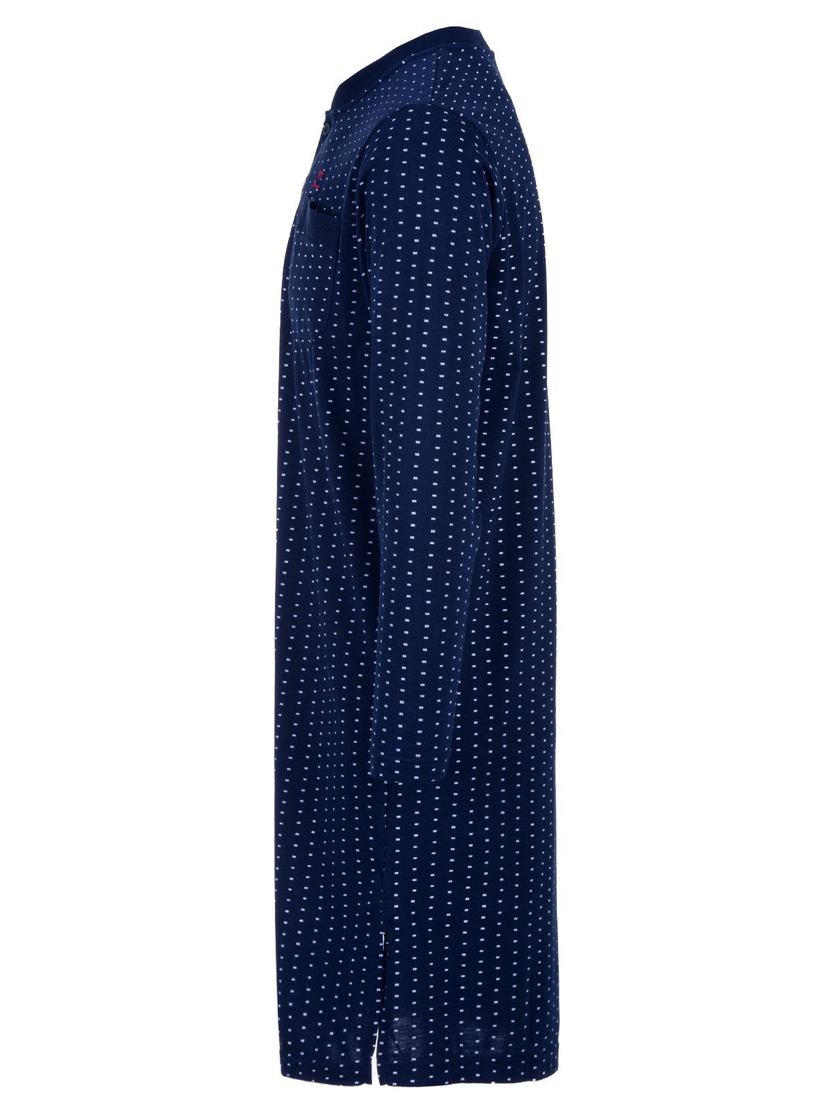 Henry Terre Nachthemd Nachthemd Langarm - Kleine Rechtecke günstig online kaufen