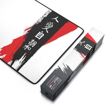 Titanwolf Gaming Mauspad XXL Speed Mousepad 900 x 400 x 3 mm, Schreibtischauflage, abwaschbar, rutschfeste Rückseite, Geschwindigkeit & Präzision, Japan Ink Letters