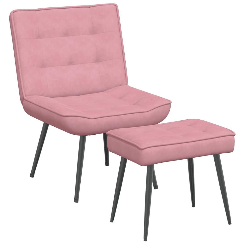 vidaXL Relaxsessel Relaxsessel mit Hocker Rosa günstig online kaufen