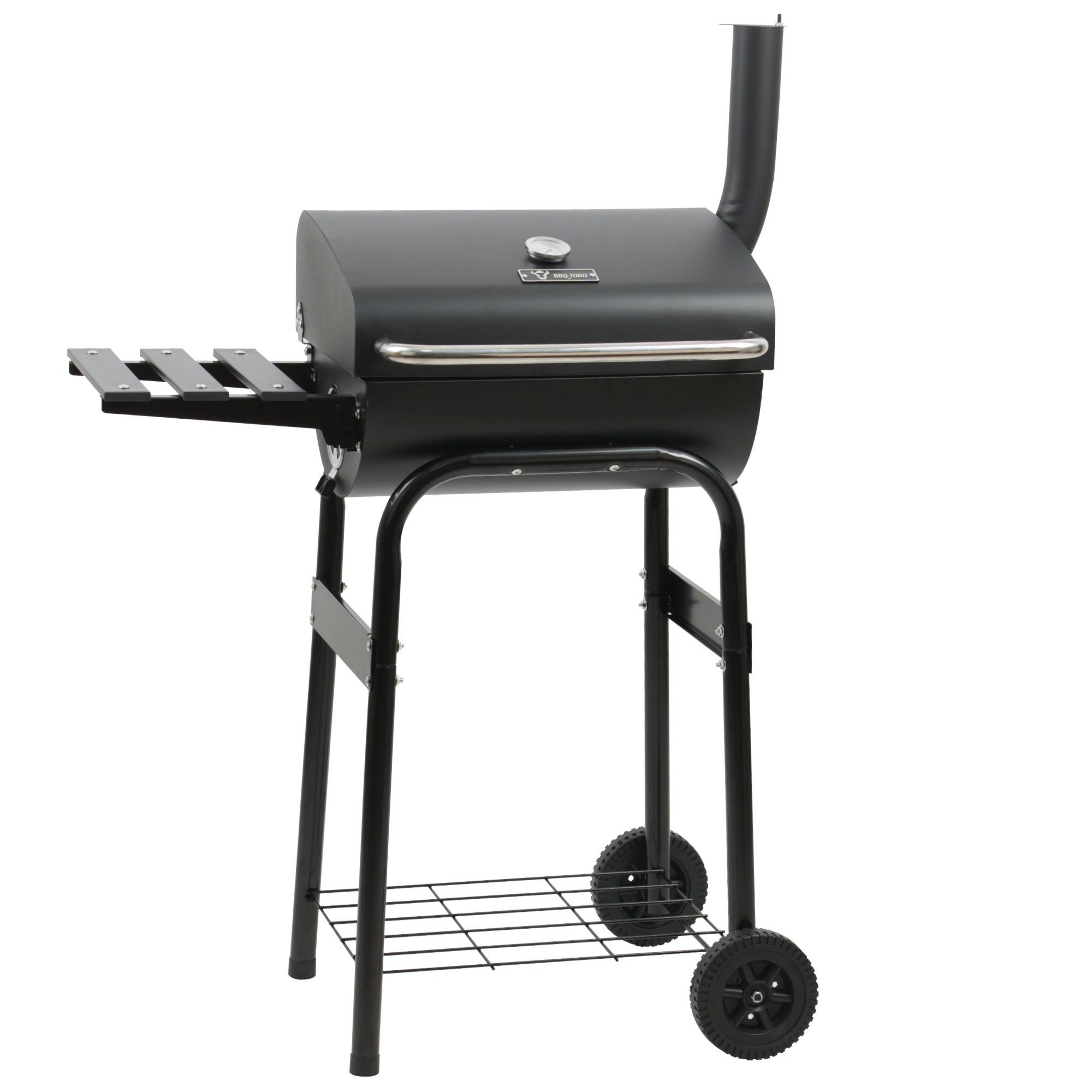 BBQ-Toro Holzkohlegrill Holzkohlegrill mit Thermometer und Schornstein, (B) 84 x (T) 47 cm, Mit Schornstein und Lüftungsschiebern