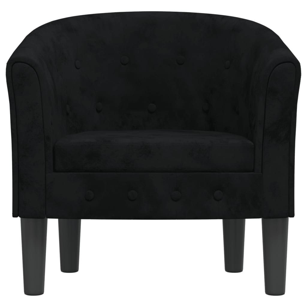 vidaXL Sessel Clubsessel Schwarz Samt (1-St) günstig online kaufen