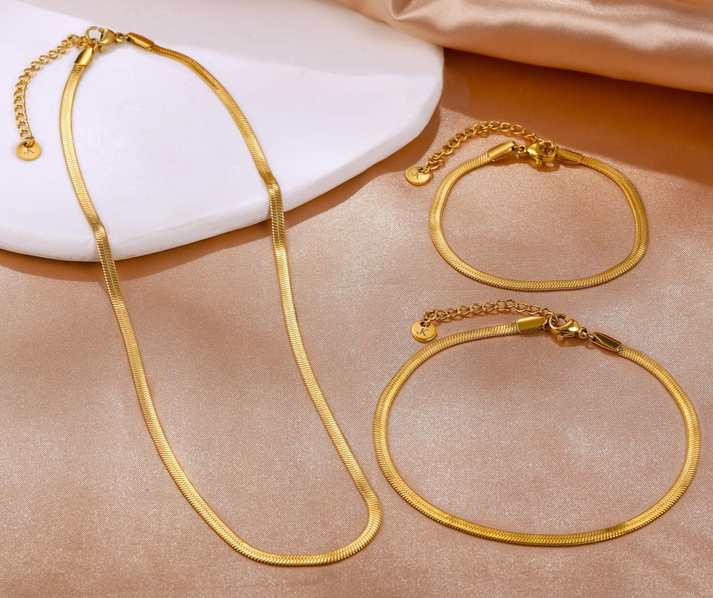 Kim Johanson Schmuckset Schlangenkette Lia (Set, 3-tlg., Inkl. Schmuckbox), günstig online kaufen