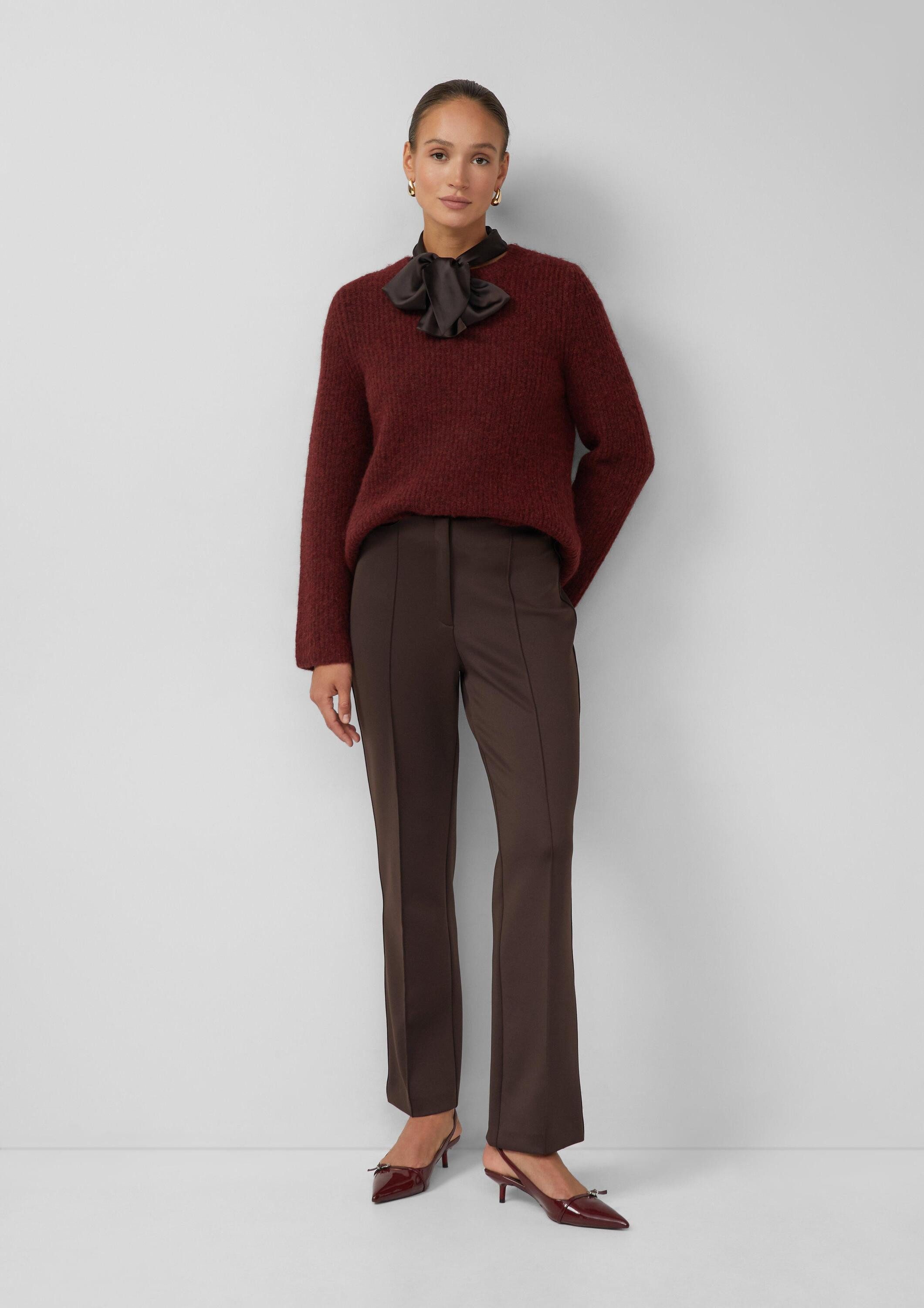 s.Oliver Chinos Hose Straight-Leg-Hose aus Scuba mit seitlichem Deko-Tape günstig online kaufen