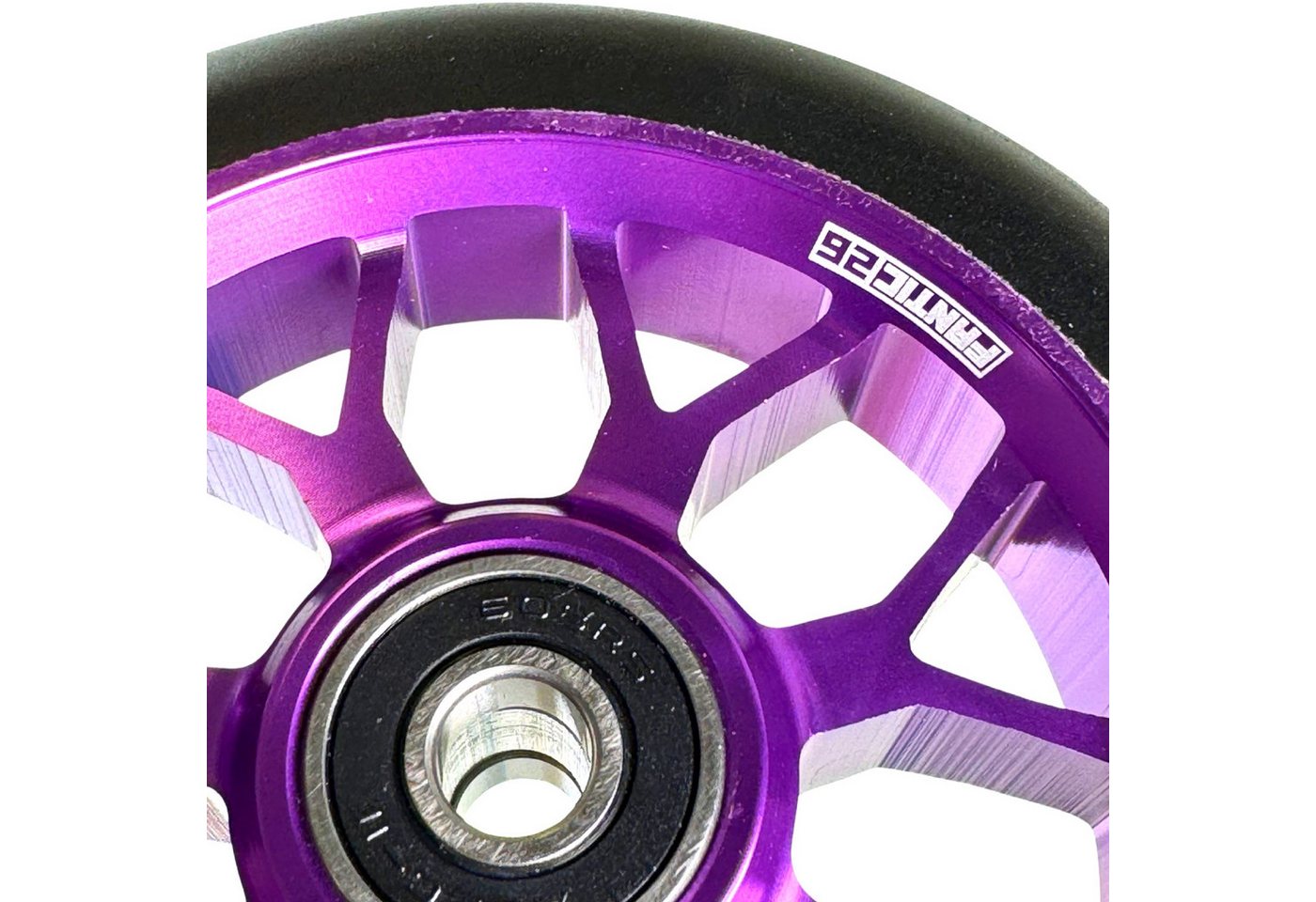 Thumbnail - Fantic26 Stuntscooter Fantic26 Spy7 Stunt-Scooter Rolle 110mm Abec11 Lila/Pu Schwarz