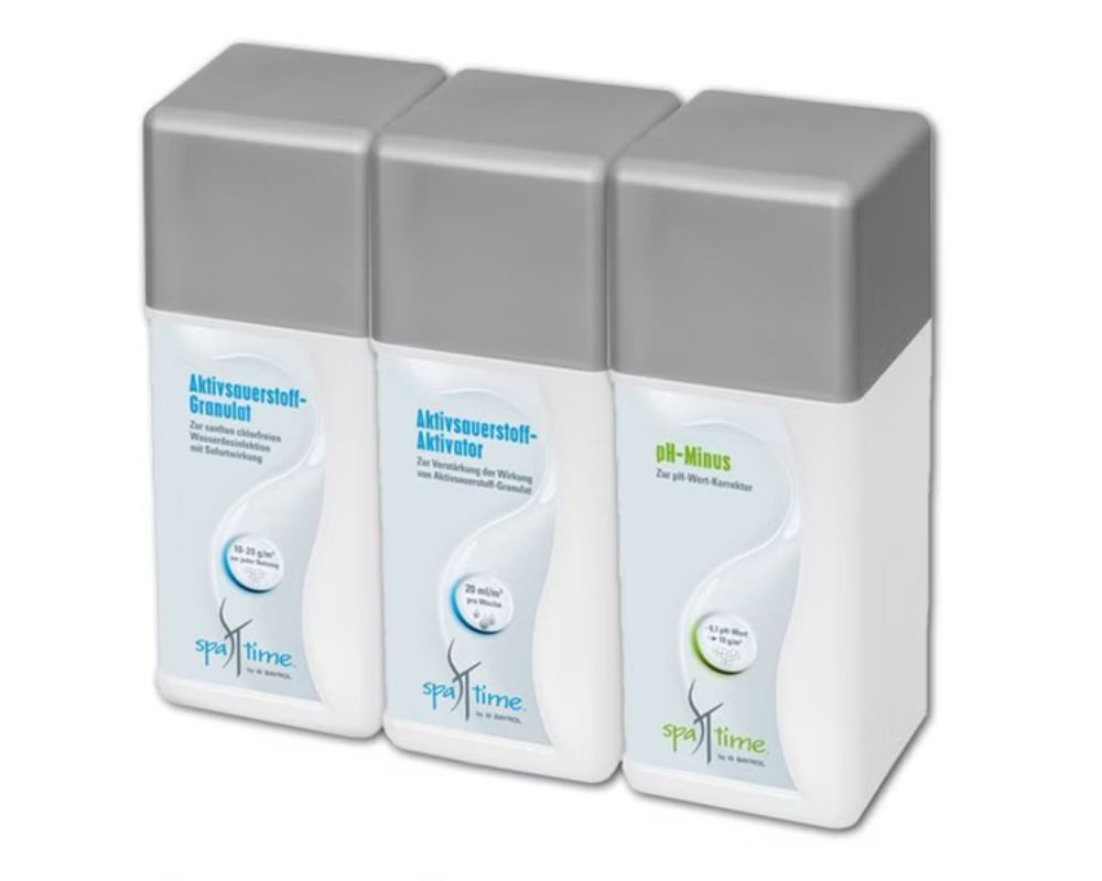 Bayrol Poolpflege SpaTime Set Aktivsauerstoff Granulat + Aktivator + pH Minus