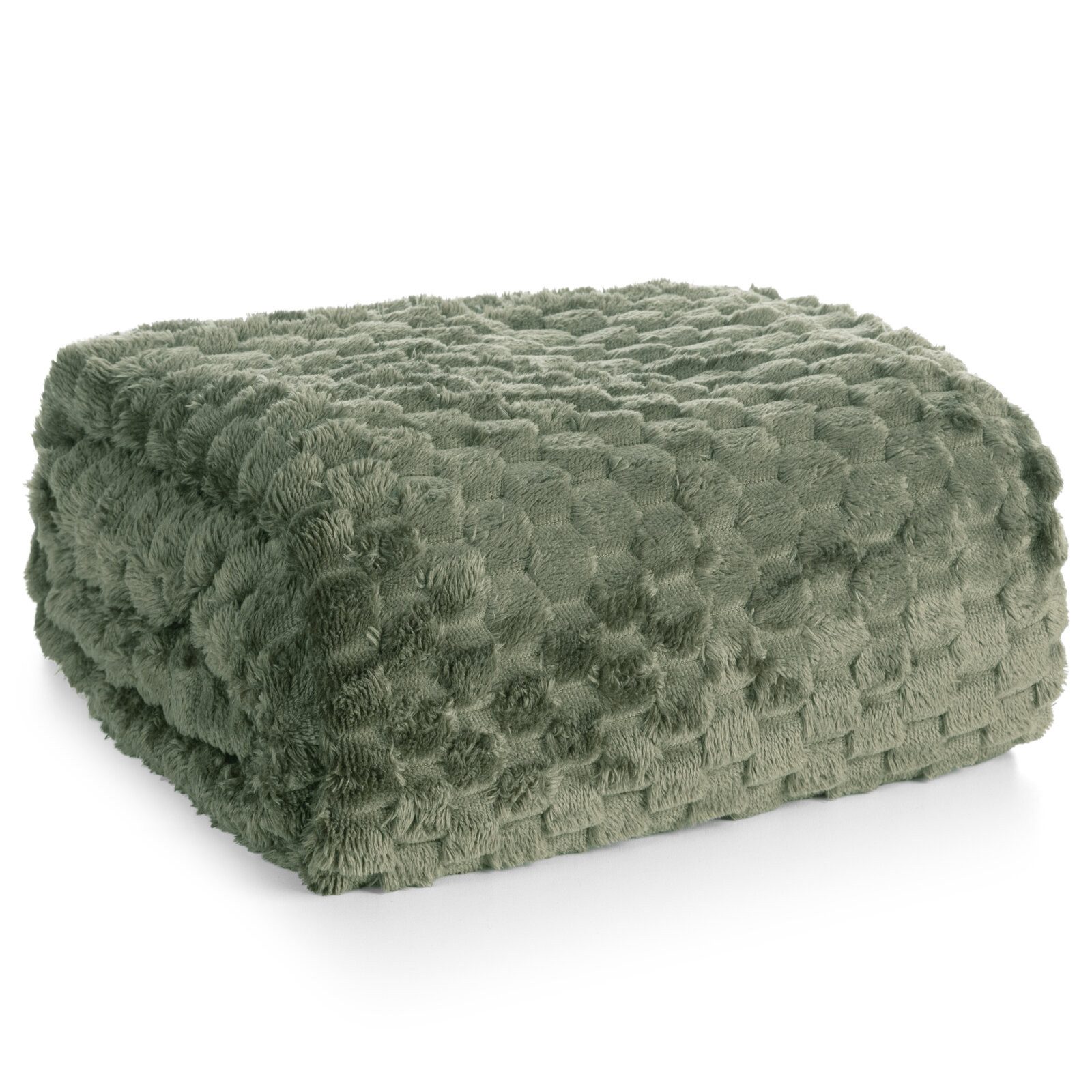 Wohndecke CINDY/6, Design91, Tolle Struktur, Waffelmuster, Weich, Karierte günstig online kaufen