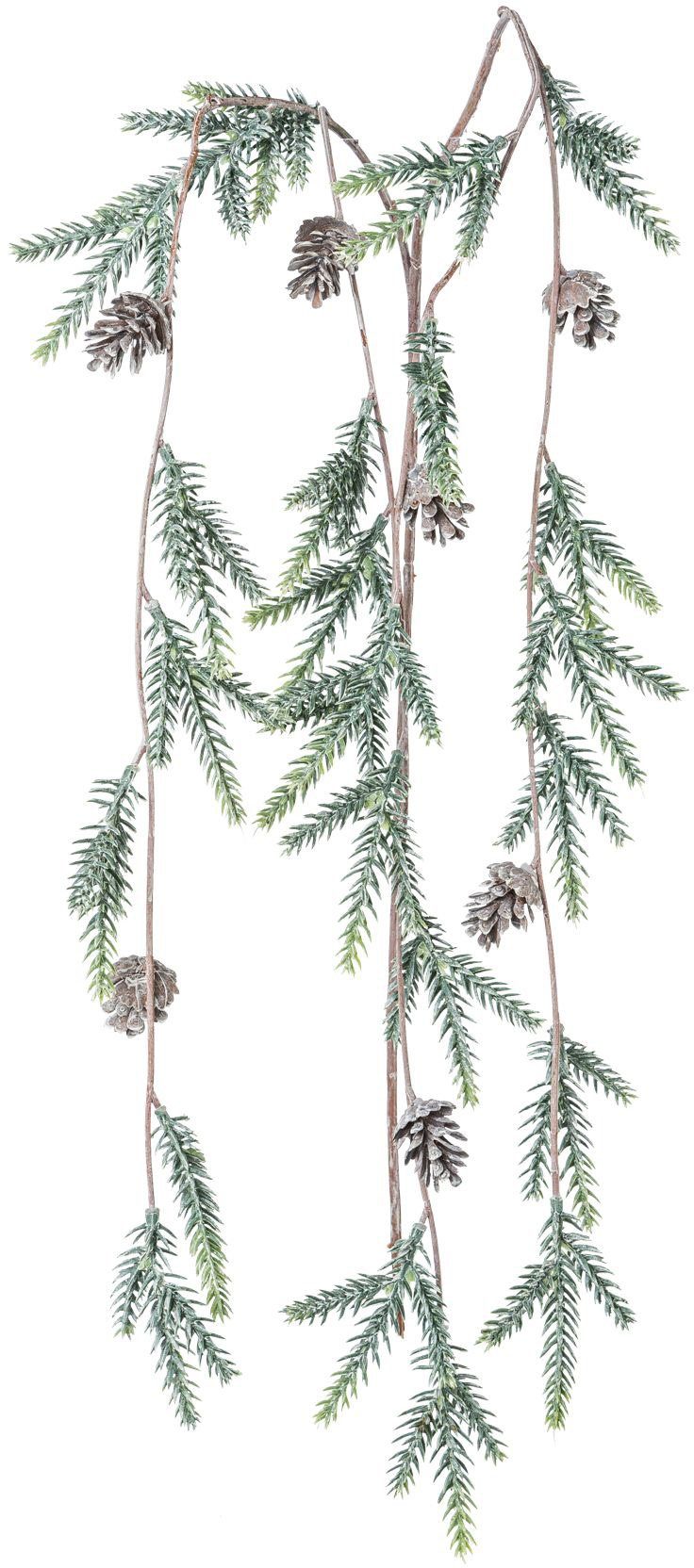 Winterliche Kunstpflanze Weihnachtsdeko Fichte, Creativ green, Höhe 100 cm, mit zahlreichen Fichtenspitzen und Zapfen, 3er-Set