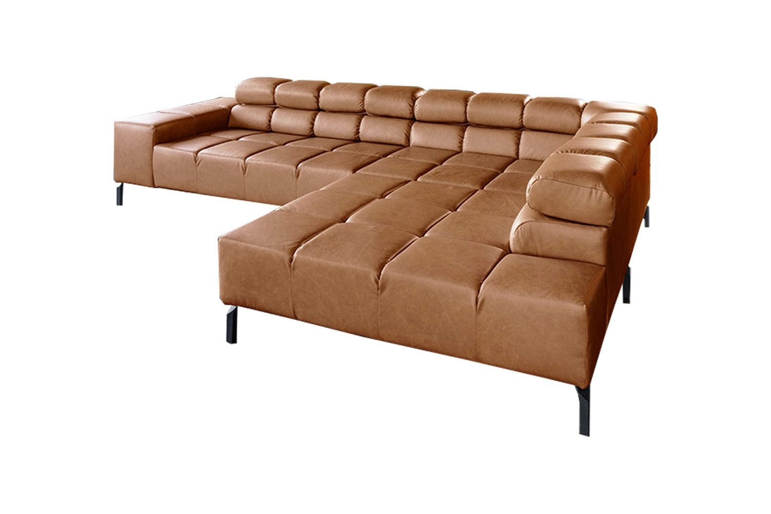 KAWOLA Ecksofa, L-Form rechts oder links Leder motorischer Sitzvorzug 321x216 cm