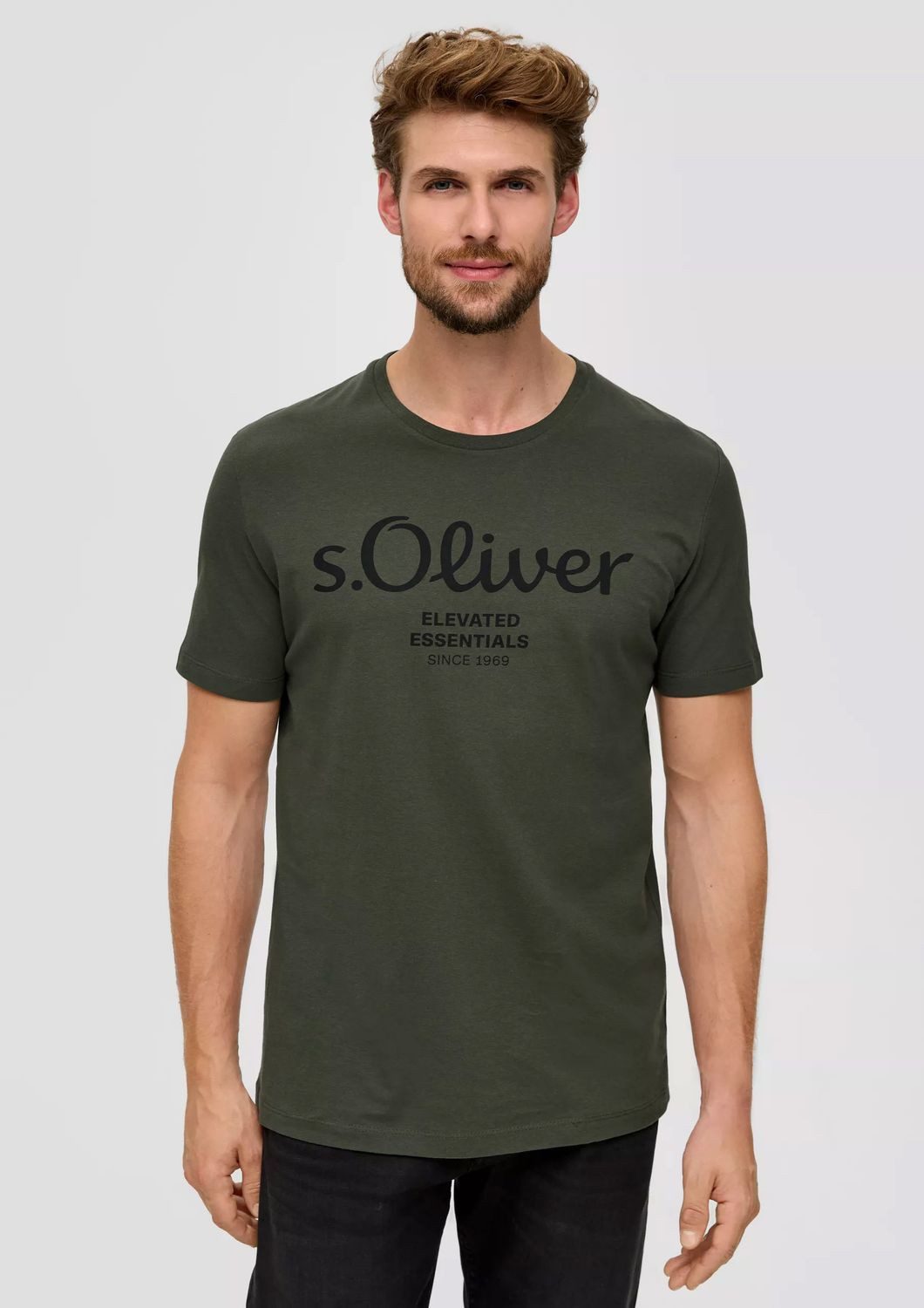 s.Oliver T-Shirt Casual (2-tlg) mit Rundhals-Ausschnitt, kurzarm, Logo-Aufd günstig online kaufen
