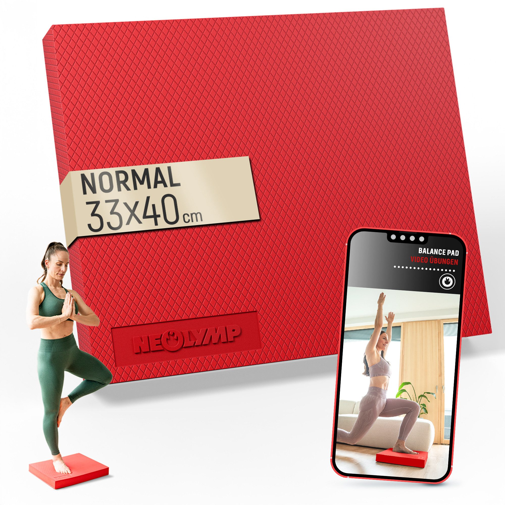 NEOLYMP Balance Pad Rutschfestes Gleichgewichtstrainer für Physio & Reha Balance Board, (Balance Pad, Balance Pad), Elastisch & langlebig. Ideal für Kinder, Erwachsene, Hunde & Pferde.