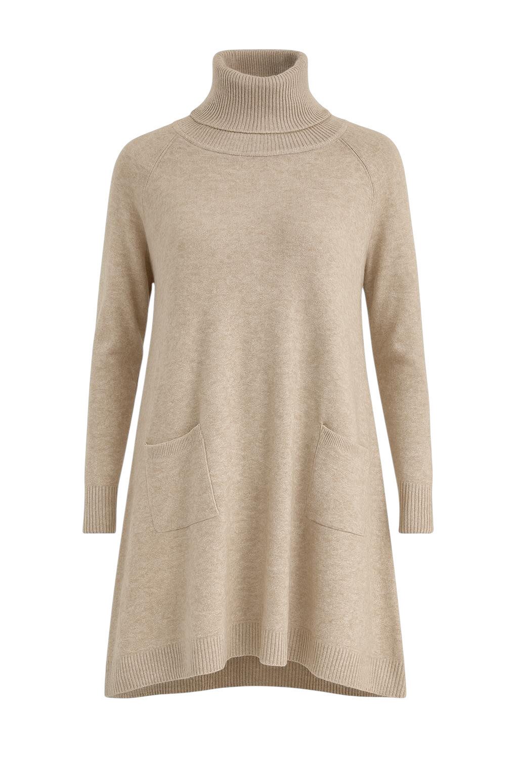 Mississhop Strickkleid Damen Strickkleid A-Linien Kleid günstig online kaufen