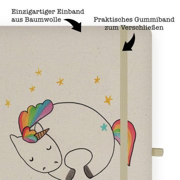 Mr. & Mrs. Panda Notizbuch Einhorn Nacht - Transparent - Geschenk, Eintragebuch, Notizen, Ruhe, Mr. & Mrs. Panda, Personalisierbar