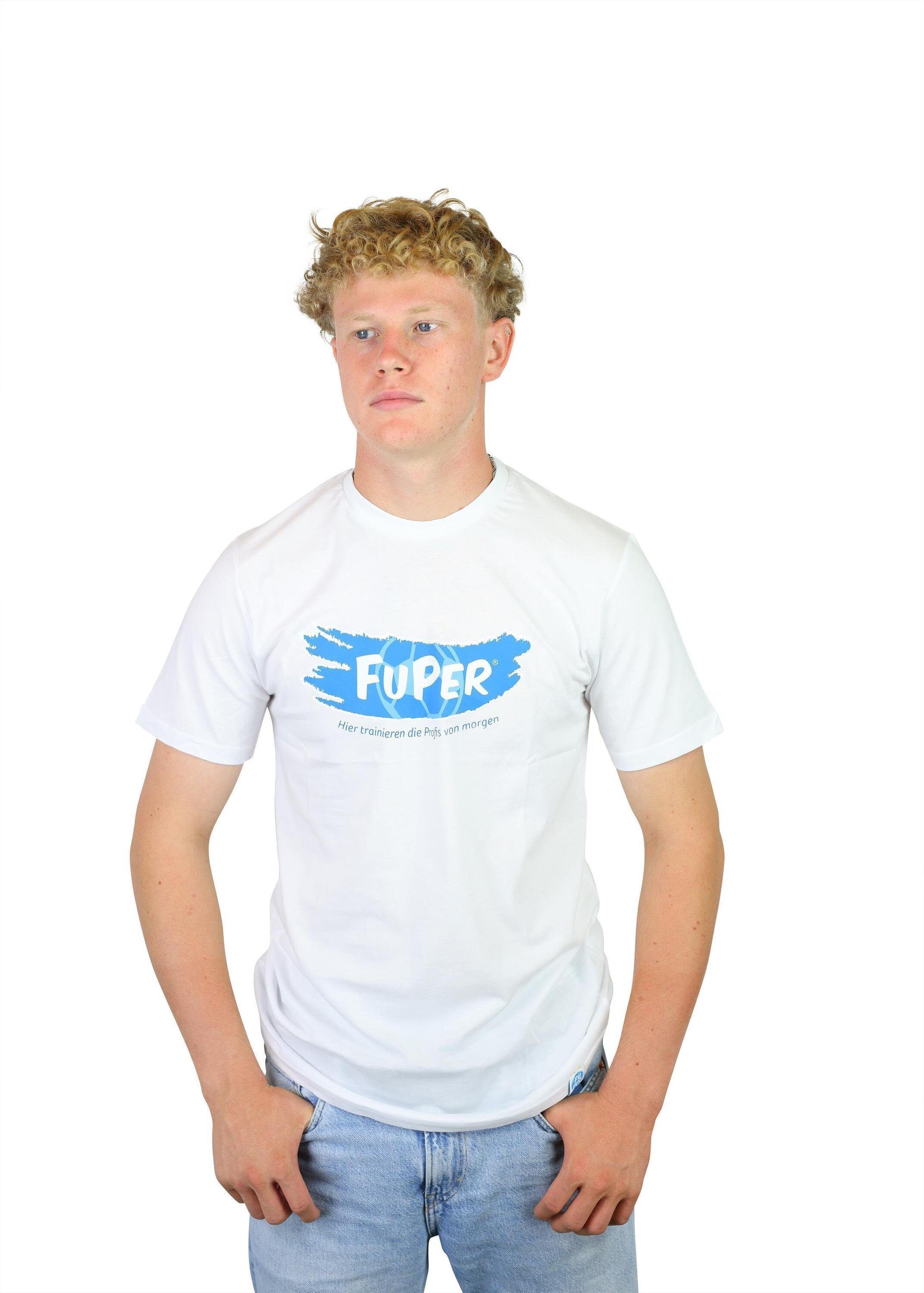 FuPer T-Shirt für Fußball, White Kinder, aus Tarik Jugend Baumwolle