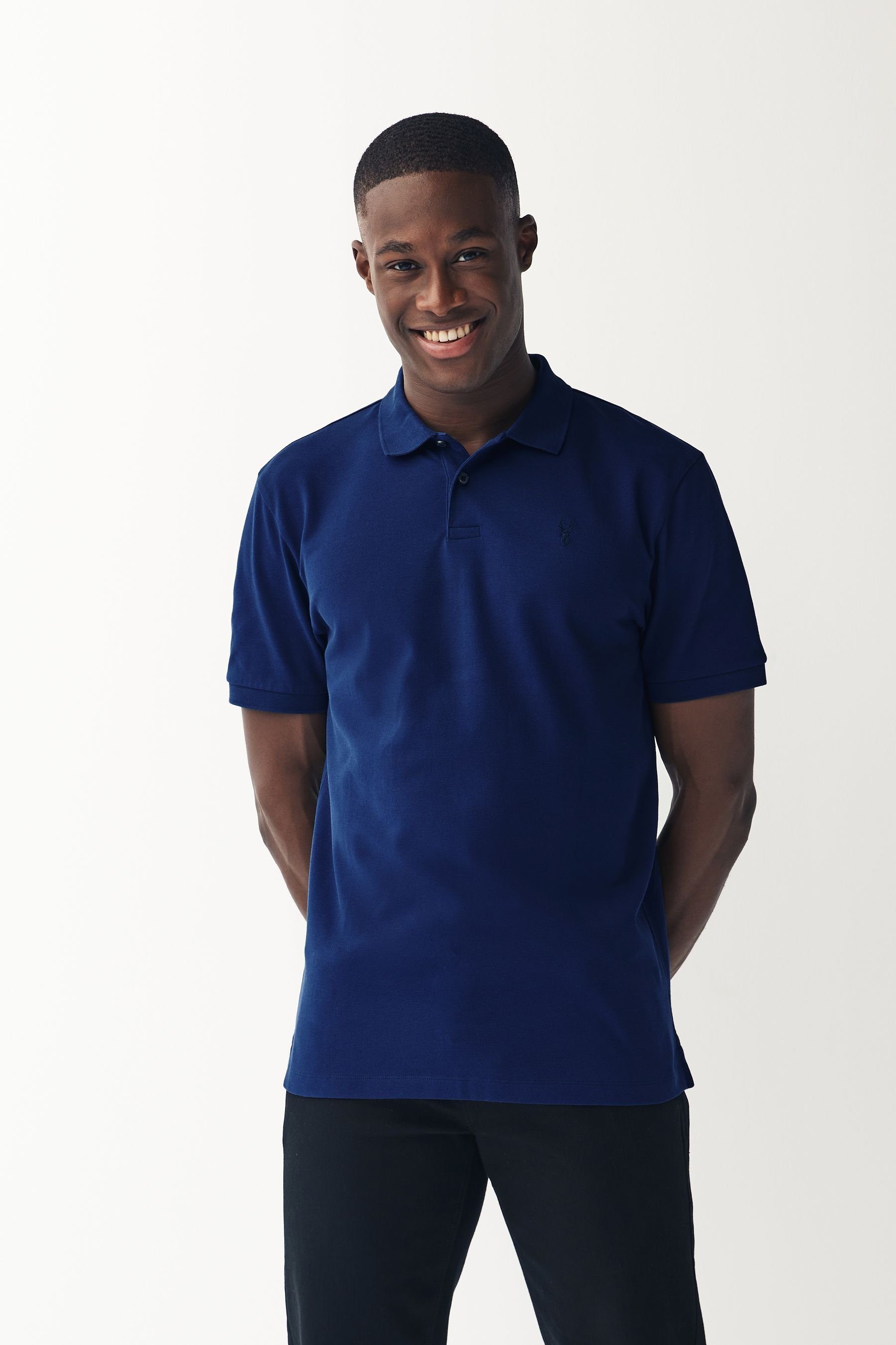 Next Poloshirt Piqué-Poloshirt – Slim-Fit (1-tlg) Rich Blue