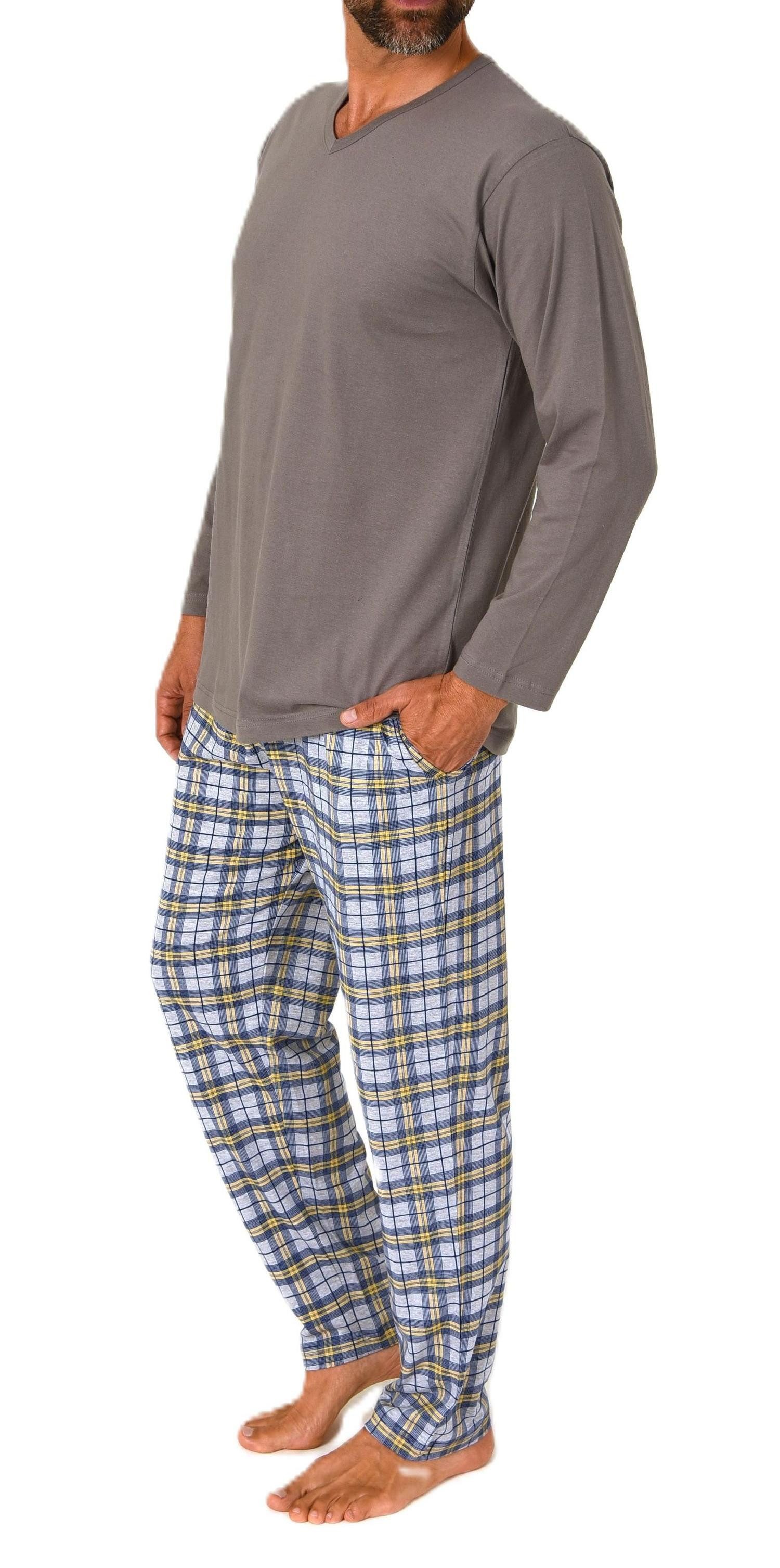 Normann Pyjama Normann Herren Schlafanzug lang mit Karo Hose - auch in Übergröße – Bild 4 von 5