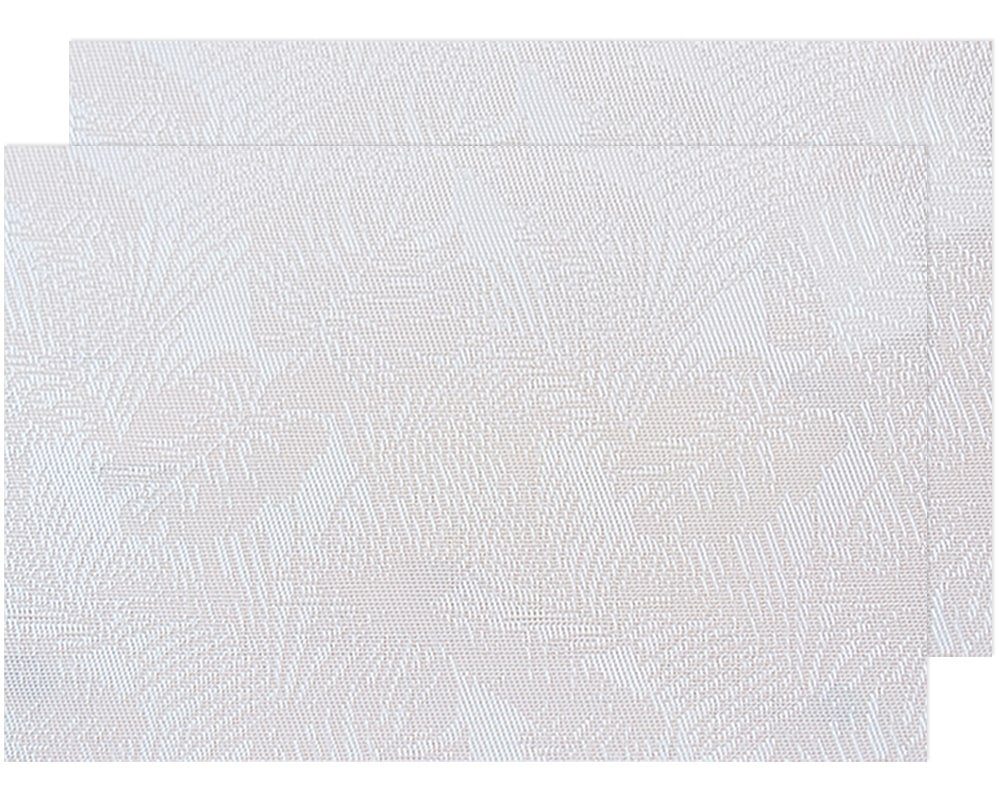 Platzset, Tischsets Blätter 100% PVC durchlässig 30x45 cm beige, matches21 HOME & HOBBY, (2-St) Beige, Ecru