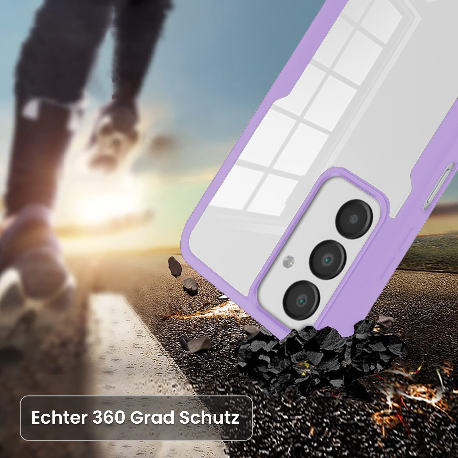 Tec-Expert Handyhülle 360 Grad Hülle für Samsung Galaxy A17 / A17 5G 6.7 Zoll, 6.7", Rundum Schutz Cover Case Hülle robust – Bild 2 von 5