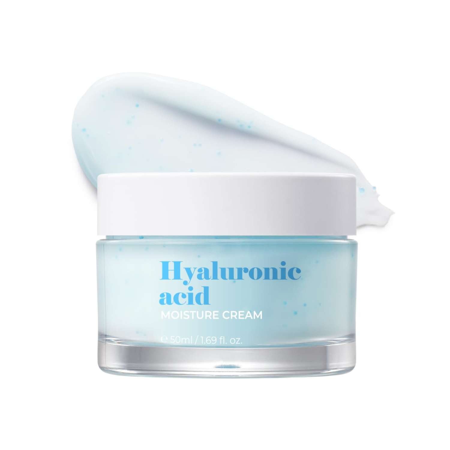 Beauty of Majesty Tagescreme Hyaluronic Acid Moisture Cream 50ml – Koreanische Feuchtigkeitscreme mit Hyaluronsäure-Kapseln, Panthenol & Ceramiden, Double, Blending System, vegan, für alle Hauttypen