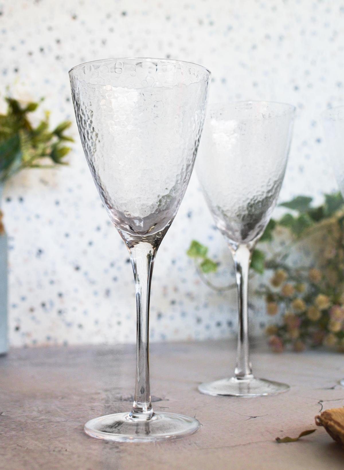 Sendez Rotweinglas 6 Weingläser mit Hammerschlag-Effekt Rotweingläser Weißweingläser, 6-tlg., Glas