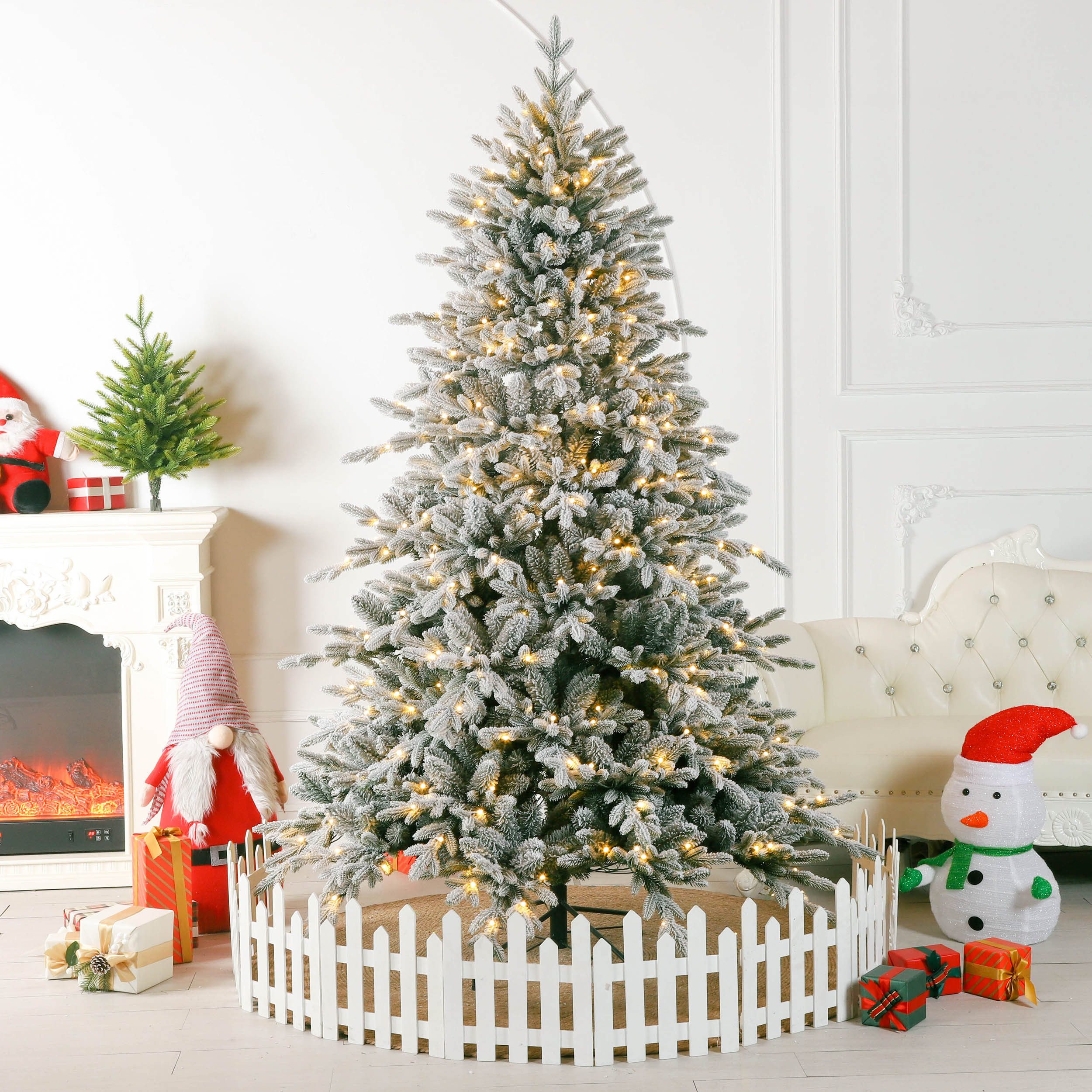 Sinaopus Künstlicher Weihnachtsbaum mit Schnee, Beleuchtung, Tannenbaum kün günstig online kaufen