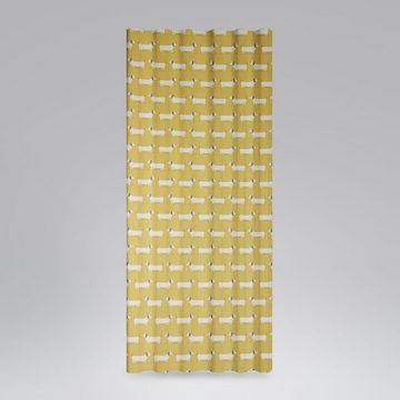 Vorhang SCHÖNER LEBEN. Vorhang Fryett`s Dackel Dachshund senf gelb 245cm, SCHÖNER LEBEN., Smokband (1 St), blickdicht, Baumwolle, handmade, made in Germany, vorgewaschen