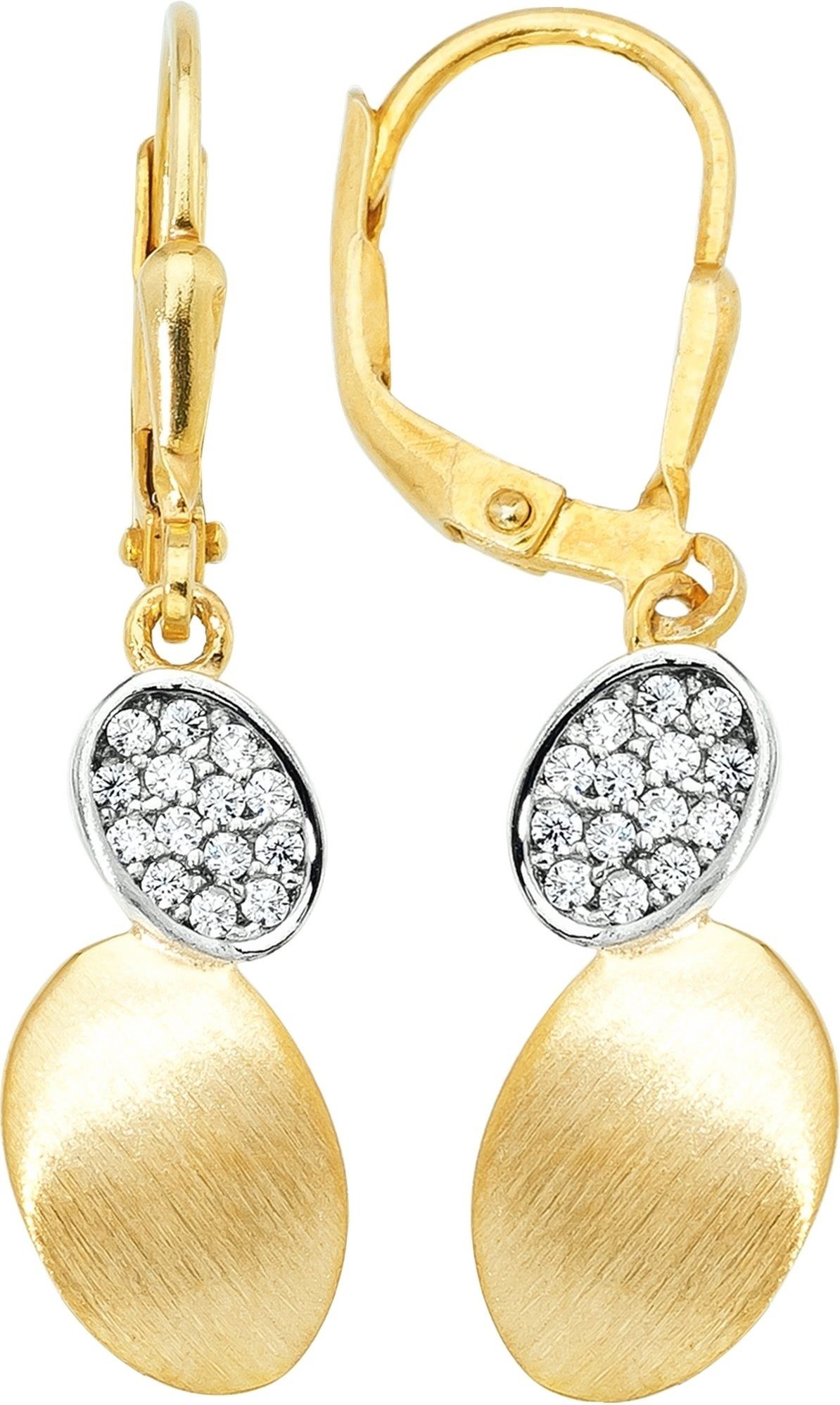 Gelbgold 333 Ohrhänger Paar Balia Farbe: Ohrhänger Damen 8K Gold gold weiß, - Karat, 8 (Ohrhänger), Balia aus für Ohrhänger (Oval)