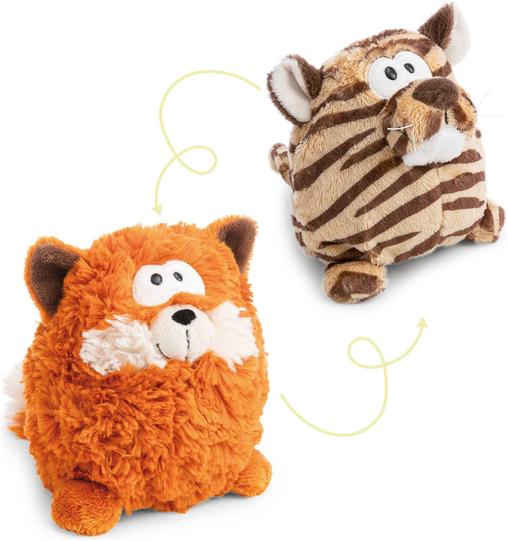 Nici Kuscheltier Let Me Out, Fuchs mit Wendefunktion, 15cm, 2in1 Wendeplüschtier