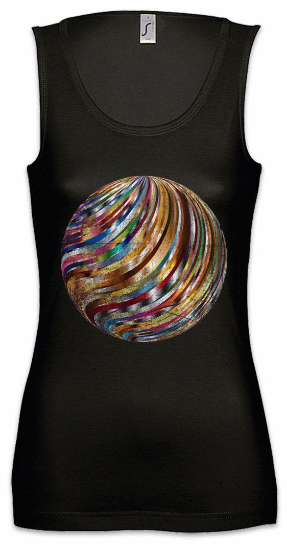 Urban Backwoods Tanktop Disco Ball Ärmelloses Damen T-Shirt Kugel Discokugel Club Clubbing Dance Mirror Ball Starlight
