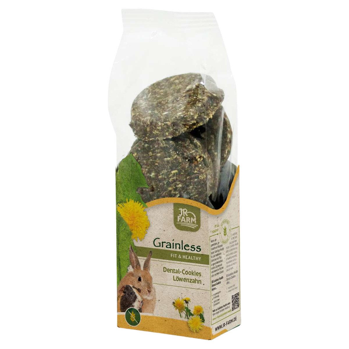 JR Farm Grainless Health Dental-Cookies Löwenzahn 150 g - 7 Stück, Snack für: Kleintier
