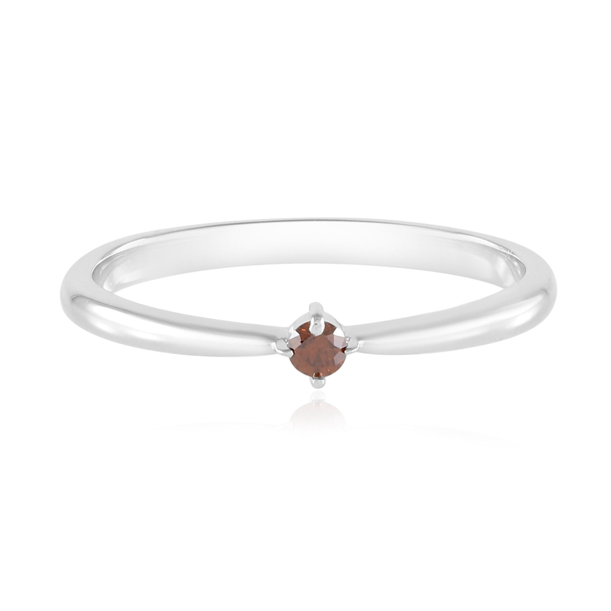 Cavill Diamantring Cognac Diamant Sterling Silber Ring (1-tlg)