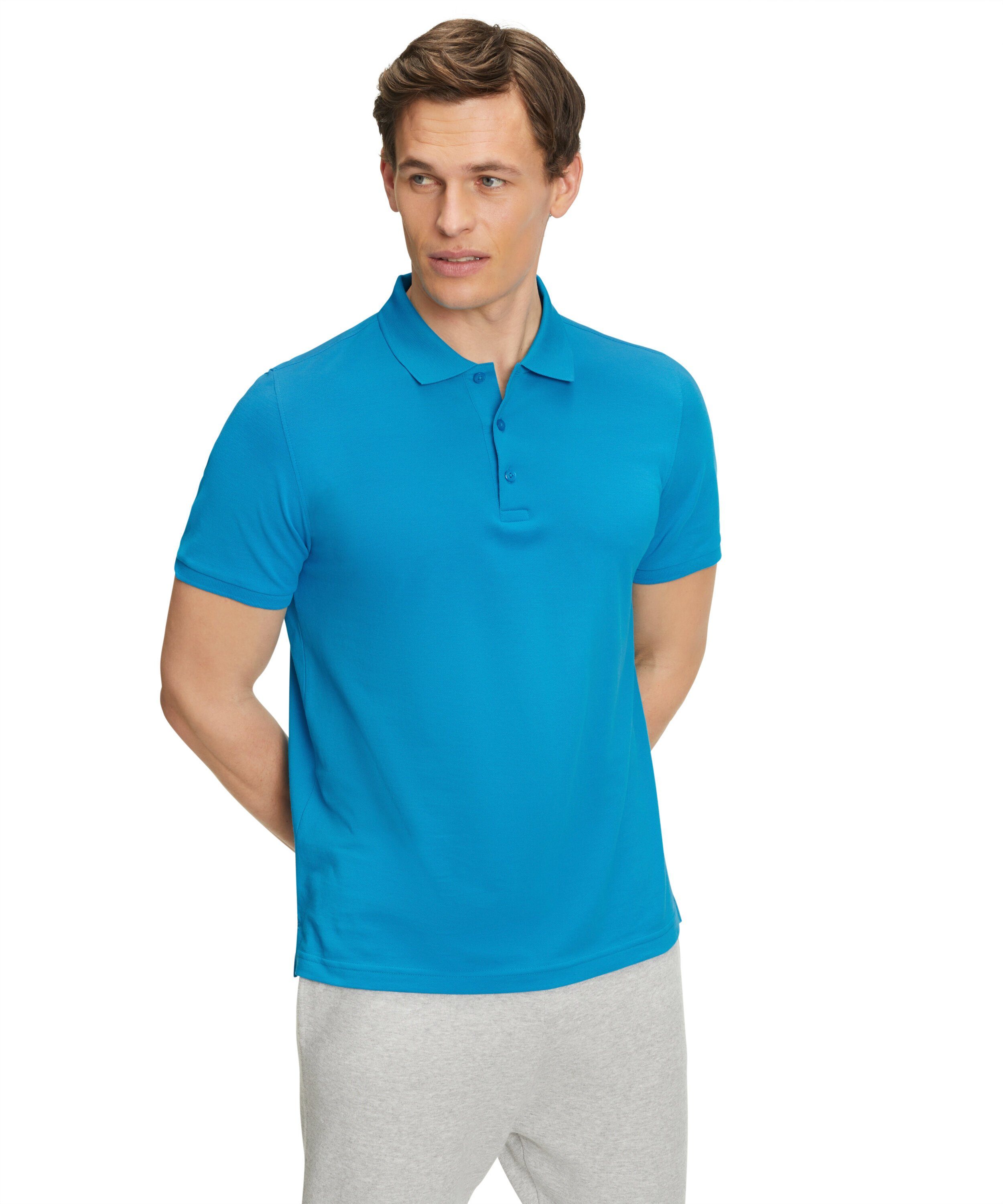 FALKE Poloshirt aus hochwertiger Pima-Baumwolle ocean (6836) | Poloshirts