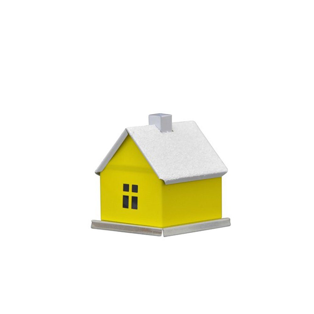 KNOX Räucherhaus 202070, gelb, aus Metall, für Räucherkerzen der Größe M