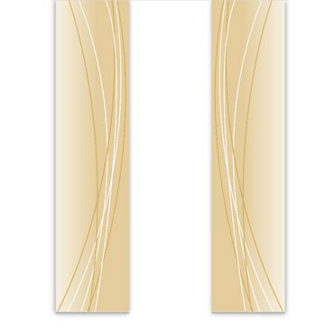 Schiebegardine Linea gold Flächenvorhang 2er Set 260 cm kürzbar - B-line, gardinen-for-life
