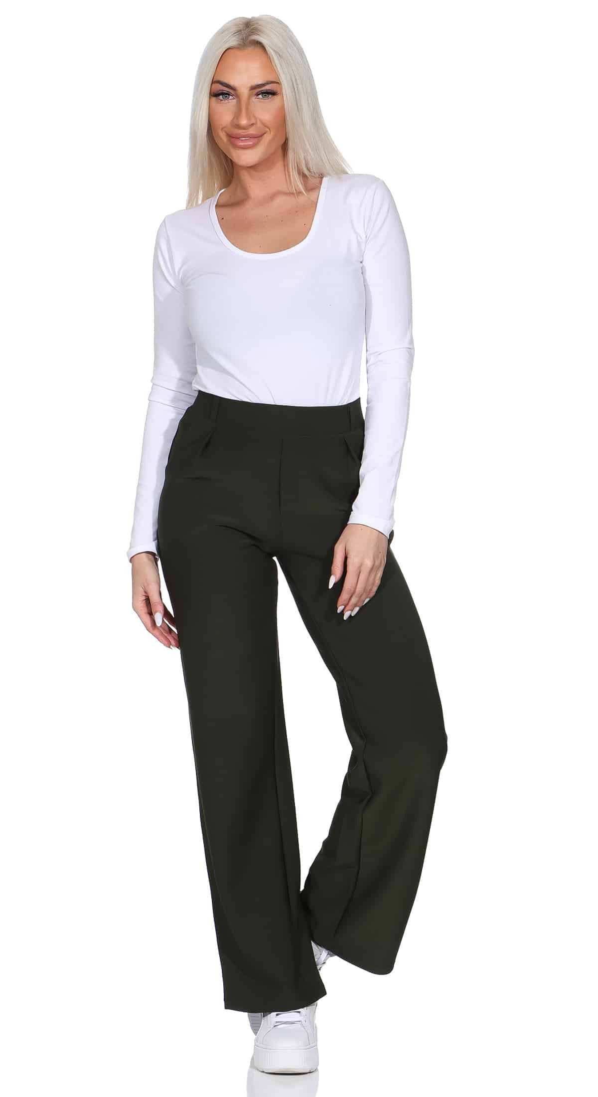 OriginalYou Schlupfhose Damen Schlupfhose Stoffhose moderne Freizeithose Stretchhose auch in größen Größen erhältlich