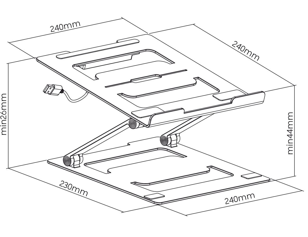 Laptop-Ständer, 17 1-teilig, wall (bis Packung, my HT17L Laptop-Ständer) Zoll,