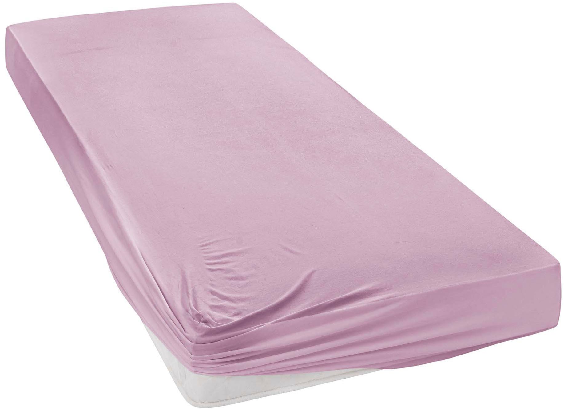 Janine Spannbettlaken ELASTIC 5002 Jersey Bettlaken mit Elasthan, 190 g/m², Jersey-Elasthan, Gummizug: rundum, (1 Stück), für Matratzen bis 35 cm Höhe, 95% Baum – Bild 2 von 5