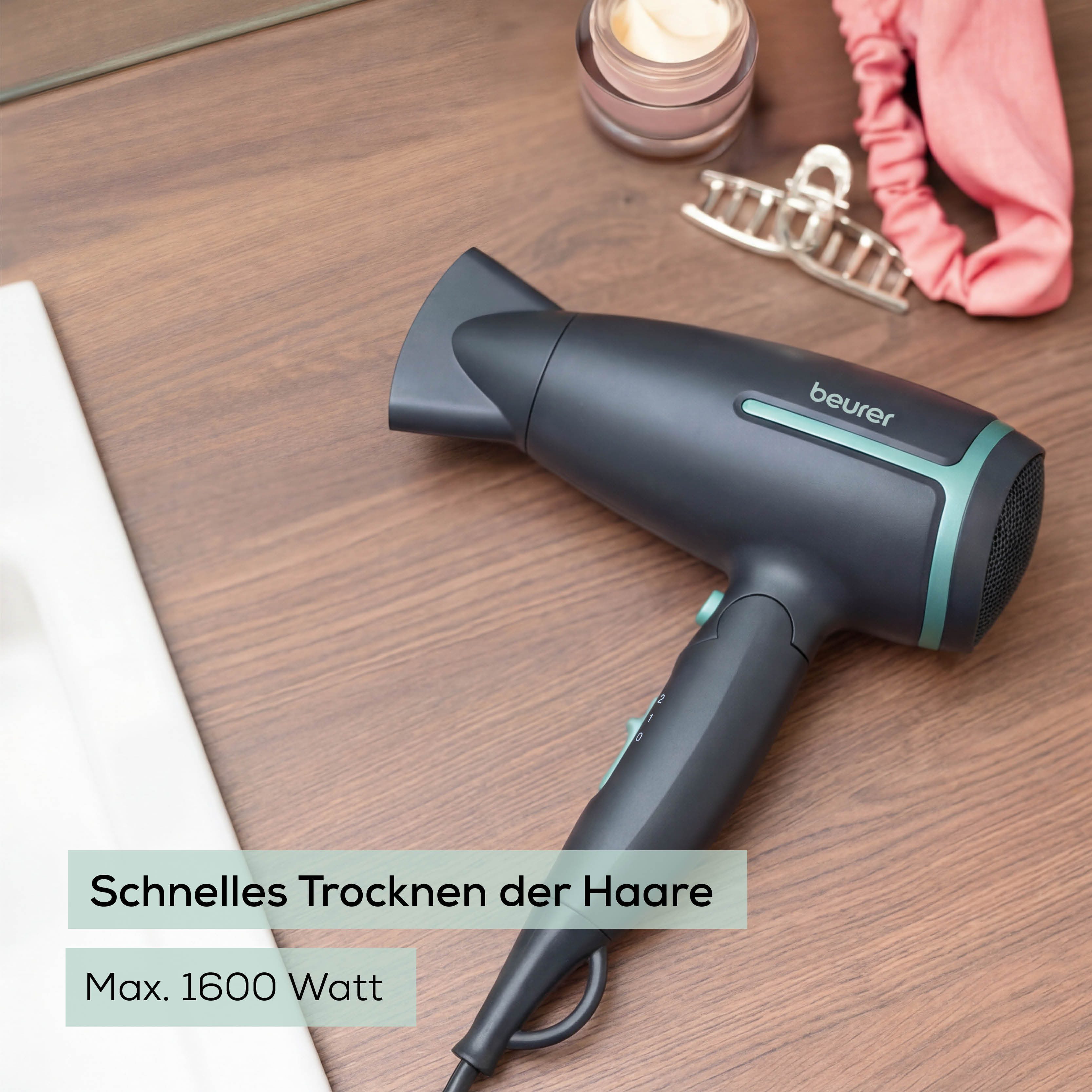 BEURER Reisehaartrockner HC 25 Limited Edition 2026 mit Kaltluftstufe, 1600 W, Mit manuelle Spannungsumschaltung, zur weltweiten Nutzung geeignet – Bild 5 von 5