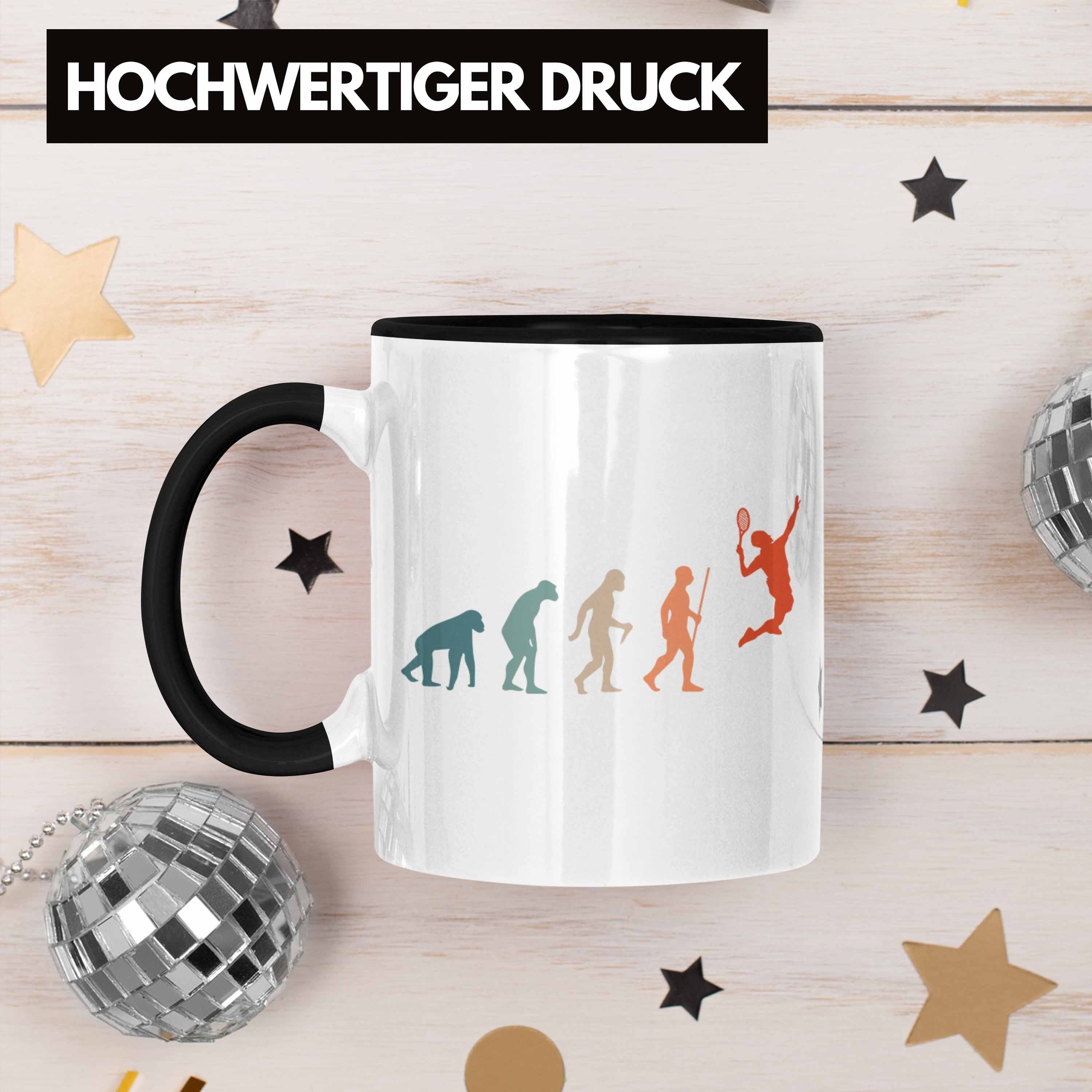 Schwarz Badmintonspieler Trendation für Geschenk Badminton Badminton Tasse Tasse Lustige Lehre